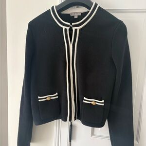 J. Crew Emilie Grandmother Sweater with Contrasting Trim -- WORN ONCE